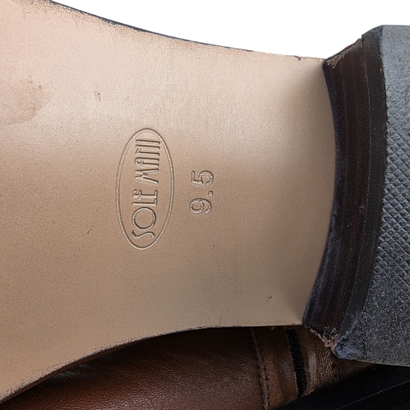 Sole Mani Women's Quilted Gabi Leather Boot In Cognac, Size 9.5M - Picture 16 of 16